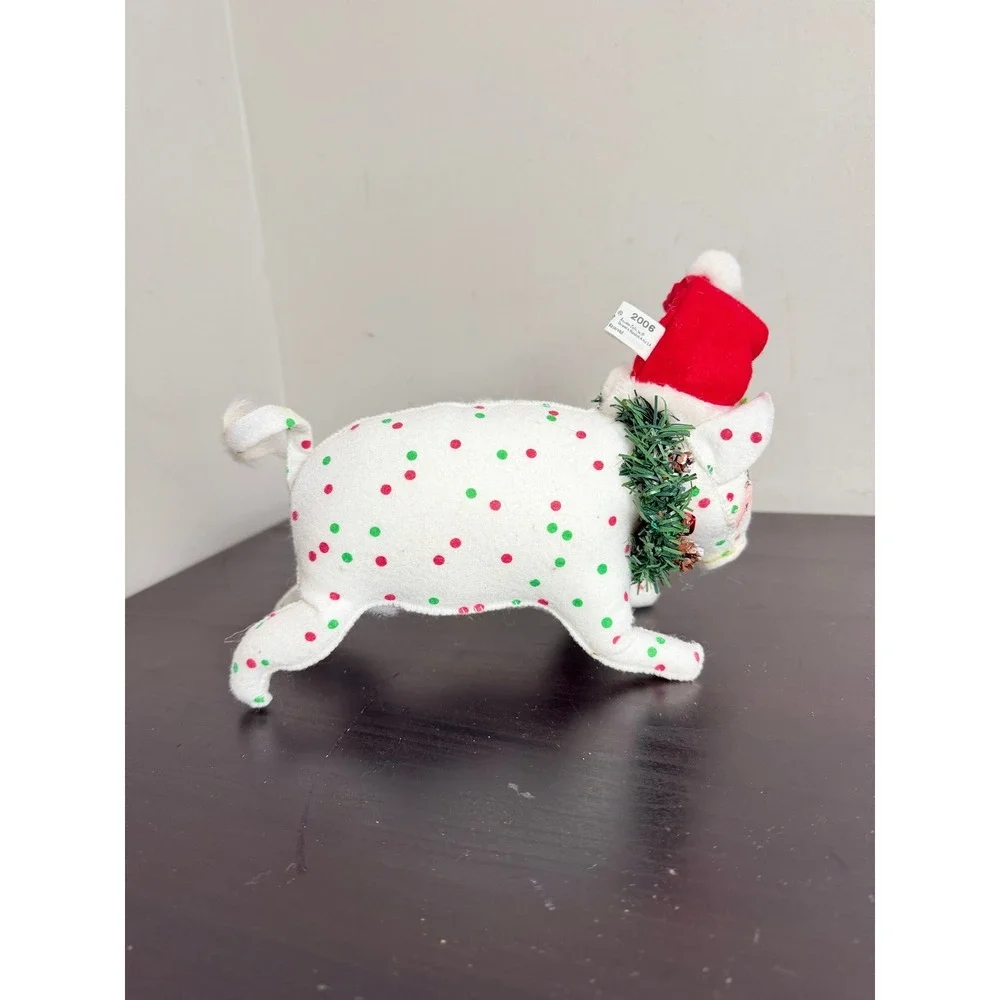 VTG Annalee Mobilitee Dolls Santa Christmas Wreath Pig Hog Piglet 2006 8